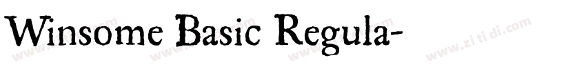 Winsome Basic Regula字体转换